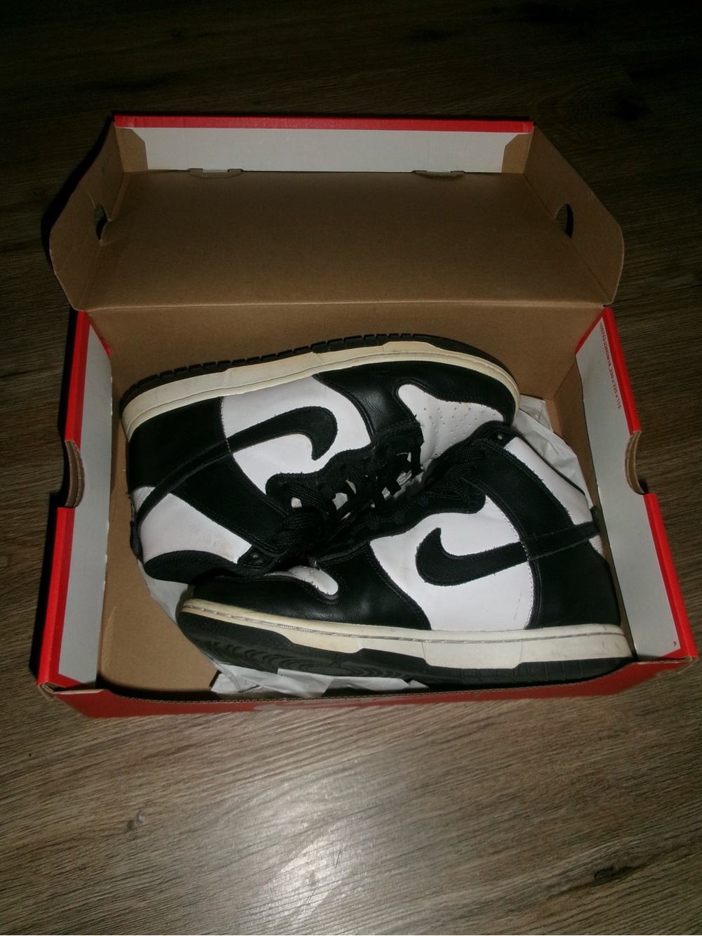 Nike Women's Black and White High-Top Sneakers